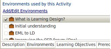 Associating an environment with a learning activity. To make the environment available to learners you have to associate it with a learning activity. 1 Go to the Design tab of the main panel.