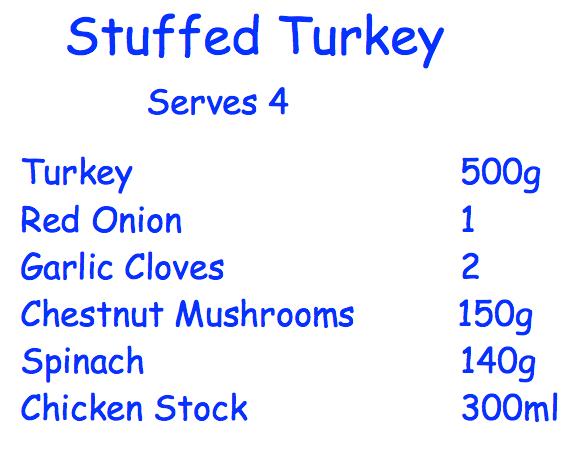 16. Shown below is a recipe for Stuffed Turkey. Mary wants to make Stuffed Turkey for 10 people.