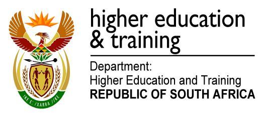 GUIDELINES FOR THE ADMINISTRATION AND MANAGEMENT OF THE DEPARTMENT OF HIGHER EDUCATION AND TRAINING (DHET) FURTHER EDUCATION AND TRAINING (FET) COLLEGE BURSARY SCHEME Opening the doors of