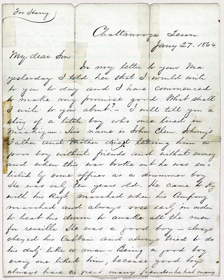 Title: Richard W. Johnson (1827 1897) to Harry Johnson, January 27, 1864. URL: http://blogs.loc.
