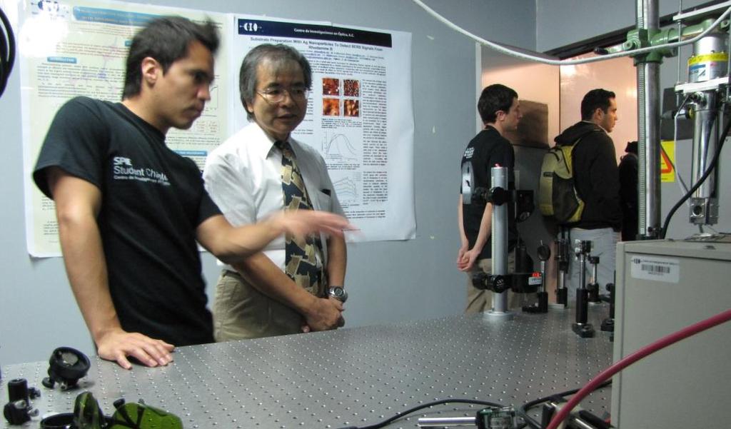 Mitsuo Takeda and students visiting CIO laboratories Student poster session 3.