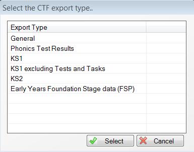 5.2 Creating the File Select Routines Data Out CTF Export CTF from the main menu. A box will appear with 6 export types. Choose KS2.
