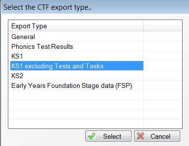 Click on Export CTF. If it is not visible in the bottom right of the Student Options panel, scroll down until it is visible.