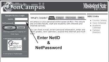 Logging into WebCT at MSU 3. Your MyWebCT page will appear. 4. Congratulations, you now know how to log in to WebCT.