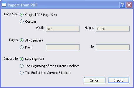 Importing Files: PDF or PowerPoint *Note: C-scope files can be used with ActivInspire.