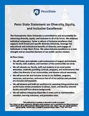 6. Create a framework for advancing diversity and inclusion New statement on Diversity, Equity, and Inclusive