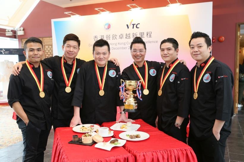 - 4 - Photo 5: The Hong Kong Culinary team, comprising six chefs, earned a gold award and was the Overall Champion at the Chinese Cuisine World Championship, Four of the six chefs in the Hong Kong