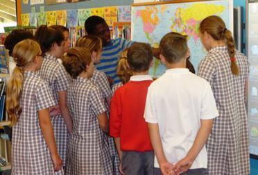 different cultures live. We also had a visit from Sudanese refugees who talked to senior students about their background. Centres, approximately 15% of school students attend regularly.