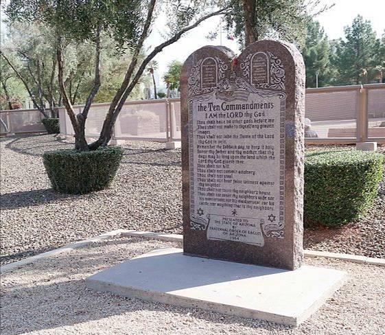 The Ten Commandments Memorial (Arizona State Capitol) Photographs: Maria Beteran Date: 1978 Artist: Donated by The Fraternal Order of the Eagles Location: