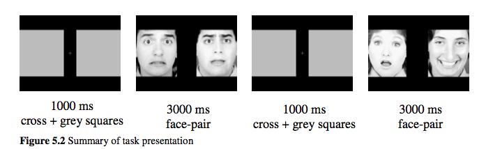 Figure 2 below illustrates how the face-pairs were used in the EEG experiment.