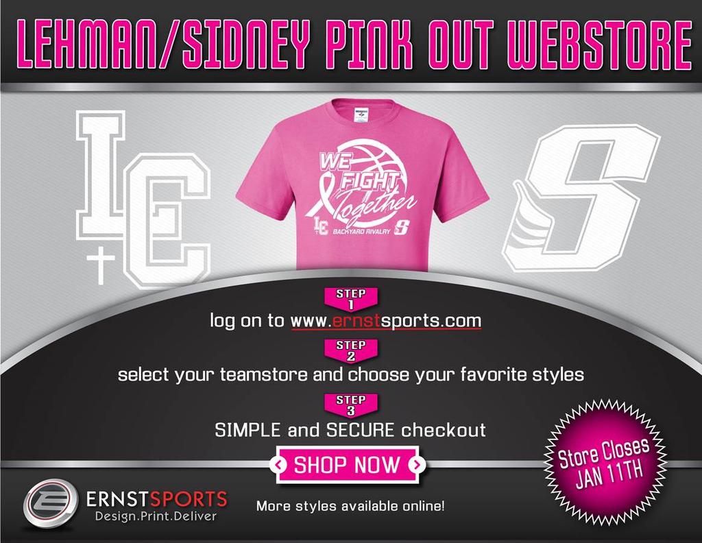 PINK OUT GAME on January 20 On Saturday, Jan.