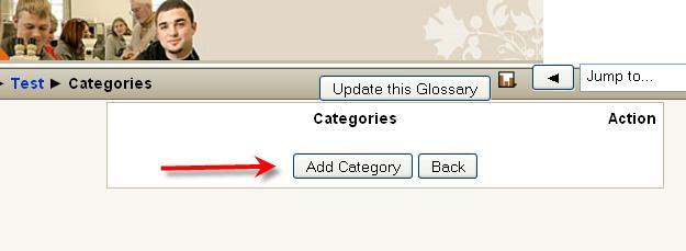 Create a category by clicking on the Browse by category tab in the main page of the glossary.