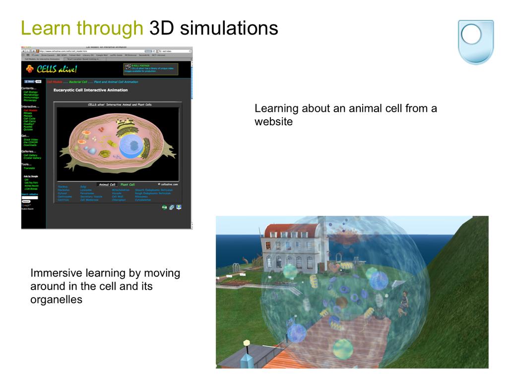 This is to now discuss our research in 3D virtual worlds and how learning