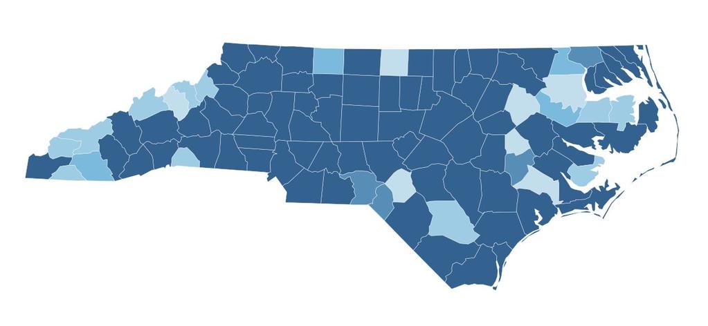 Serving Students Across NC Map shows enrollment by county for residential, online, IVC, and summer programs.