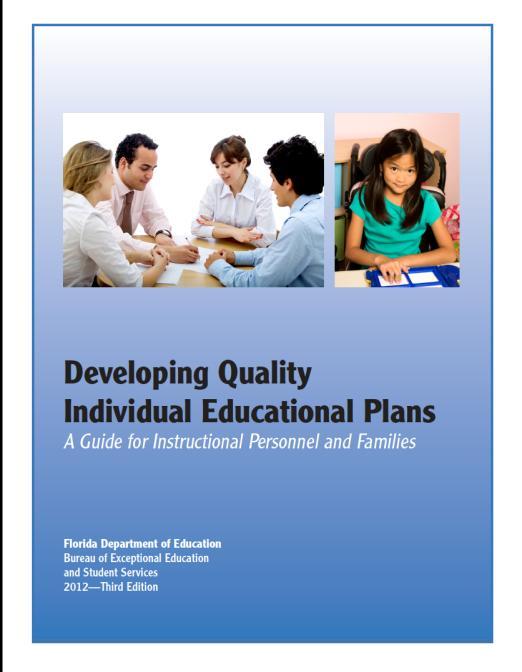 Developing Quality Individual Educational Plans A reference for all who participate in