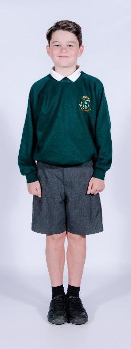 only) -Hair must be neat and tidy BOYS-Summer Uniform - Grey shorts/ trousers - White shirt/polo shirt-tucked in at all times -Green jumper (School crest