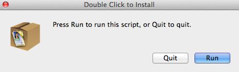 7. Click Run when prompted to run the