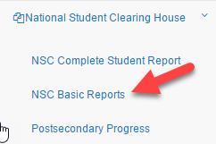 The NSC Basic Report The NSC Basic Report features charts and graphs indicating college enrollment, persistence and postsecondary graduation by your high school graduates for whom data was available