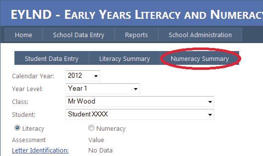Viewing Students Data To view the raw data that has been entered: 1.