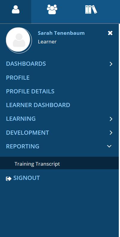 2. Review your full training transcript, sort your training by date, or select to filter training by a range of dates or year. Note the default range only shows the last year of history. 3.