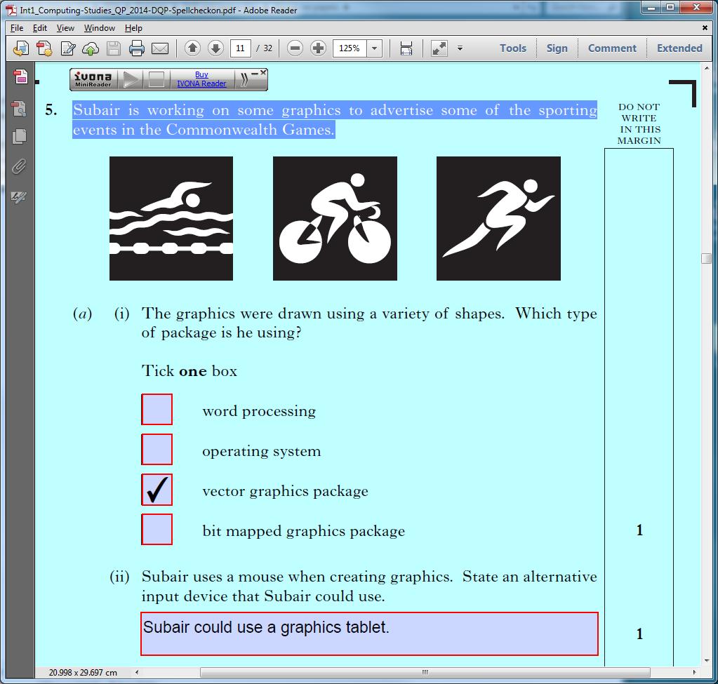 SQA Digital Question Papers Read questions with text-tospeech