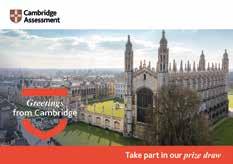 Lastly, do enter our prize draw to win one of three prizes by using the Cambridge