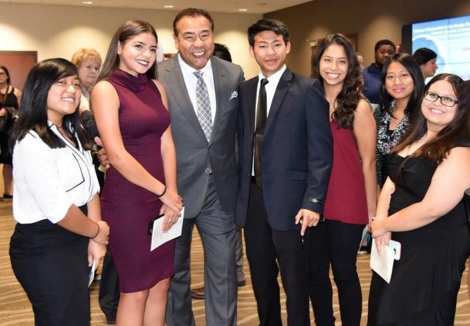 Upward Bound students got a chance to attend the event, including the meet-and-greet beforehand, where Quiñones shared insightful words of wisdom with students. Quiñones is an Upward Bound alumnus.
