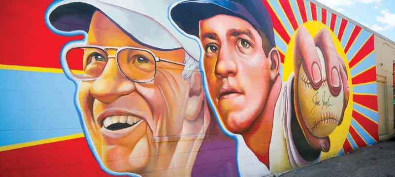 Left Hander for Life Summer 2017 This mural design depicts legendary Hamilton native Joe Nuxhall, both as a young Cincinnati Reds pitcher in the prime of his career, and later in life