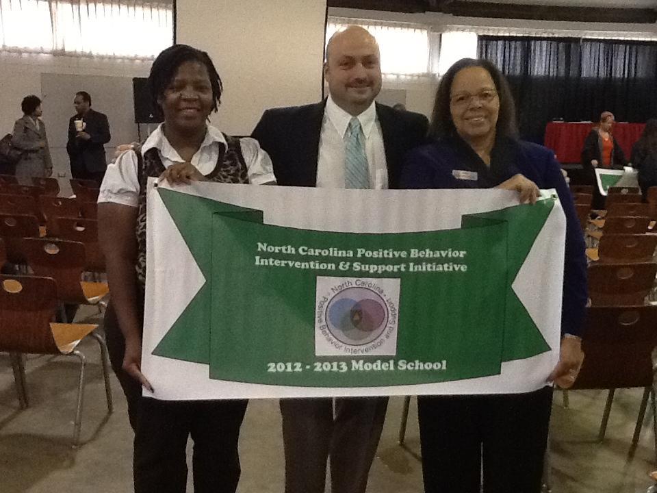 Page 7 Western Rockingham Middle School- Model Ribbon Pictured (L to R): Kim Green, School Counselor; Duane