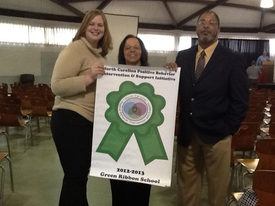 Page 8 Reidsville Middle School- Green Banner Pictured (L to R): Tara Beal, Teacher; Dr.