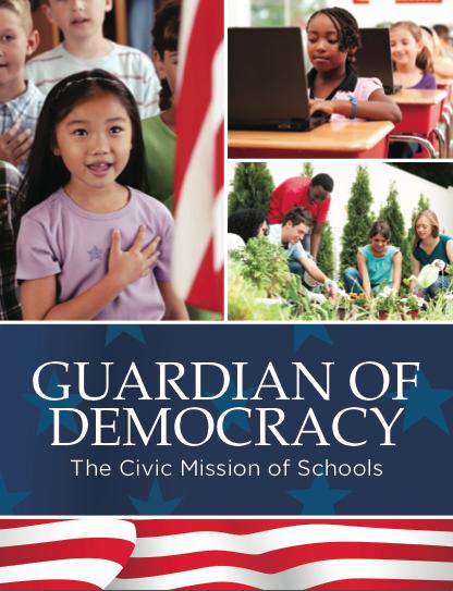 Guardian of Democracy: The Civic Mission of Schools identifies six proven practices that constitute a well-rounded high-quality civic learning experience. 1.