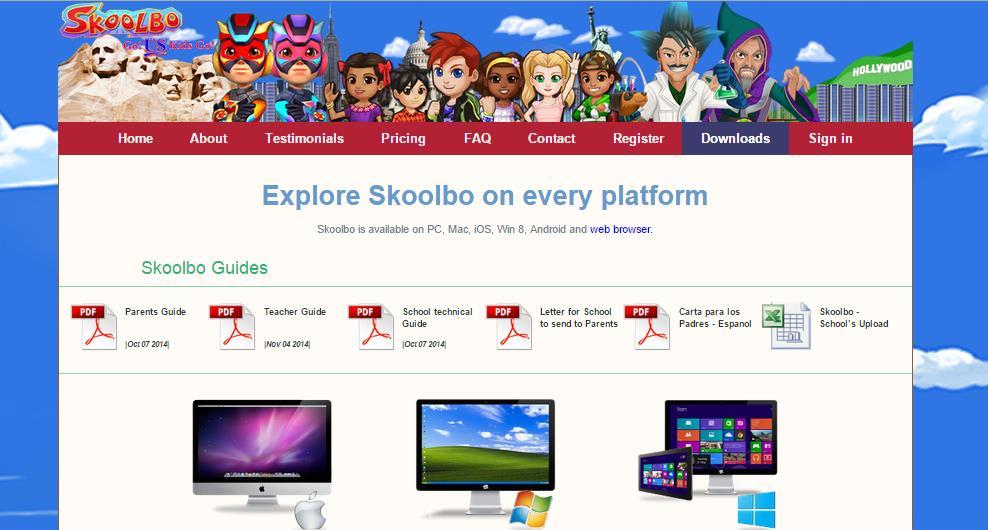 2.2 Download the Skoolbo App for Students Visit www.skoolbo.ca/downloads to download the app for your devices. The app version provides the best experience for children.