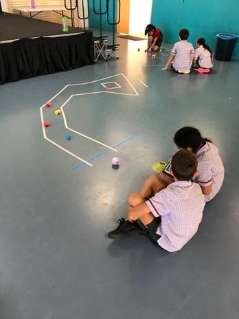 For the first task, 5M designed and built their own Battle Bot and then competed in our own competition.