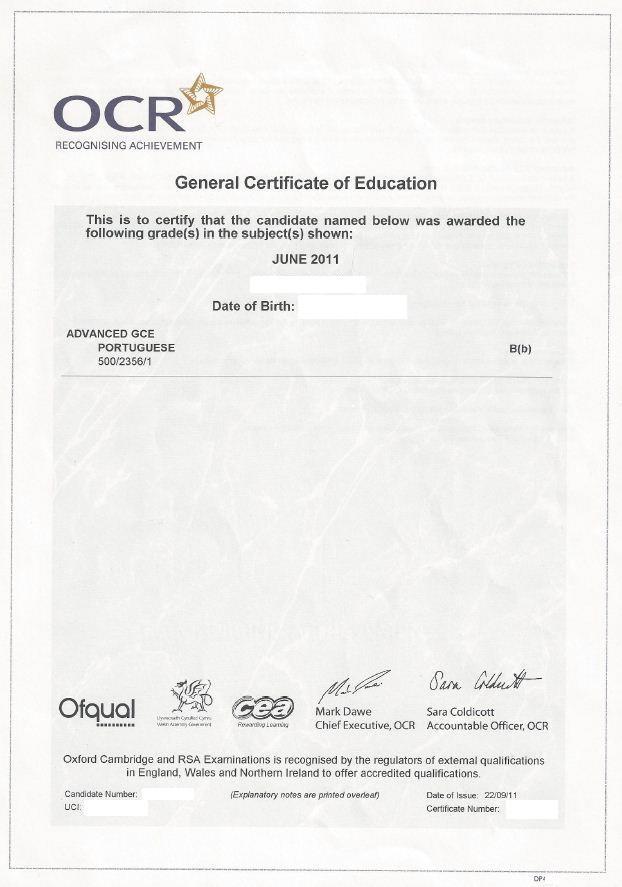 General Certificate of Education Advanced Level - GCE A-