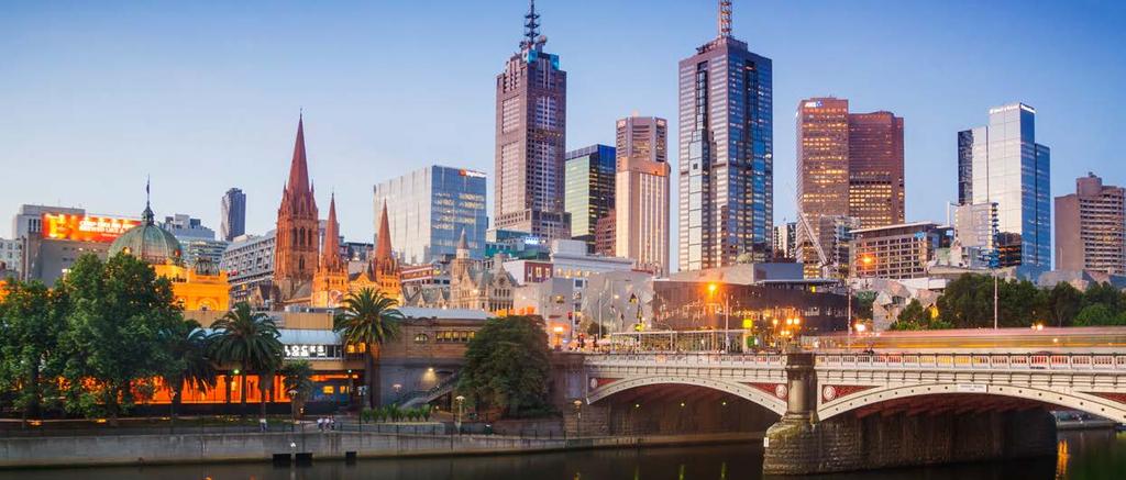 CARE AND SUPPORT MELBOURNE AS A DESTINATION Melbourne is dynamic and cosmopolitan, and home to some of Australia s best schools and universities.