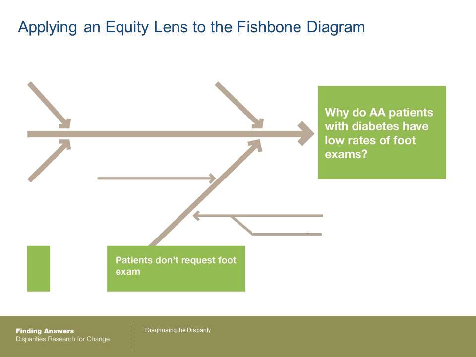 Applying an Equity Lens to the Fishbone Diagram 23 Slides 19-25: 17 minutes This root cause is a general quality issue.