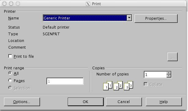 Simple Exercises This is the print dialog in Open Office. Suppose that 1.