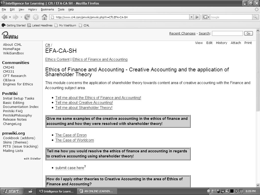 An online learning engine for ethics education: A proof of concept using business ethics Figure 2.