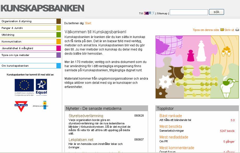 Picture 5: Screenshot of the knowledge bank Finally, by using TMD training and online tools as a medium, LSU has been able to listen more attentively to the messages coming from its members and in