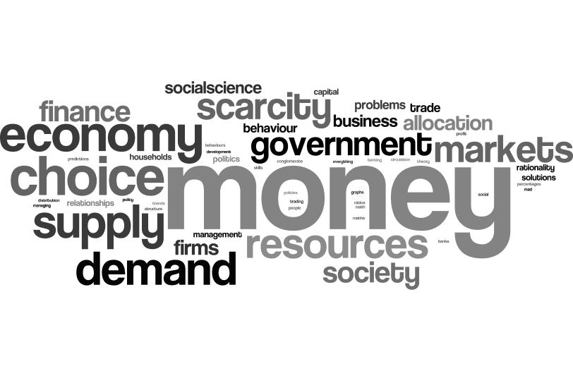 What three words would you use to describe what economics is about?