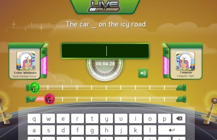4. Live Spellodrome A live head-to-head game where pupils race against another player to see who can answer 10 questions the fastest.
