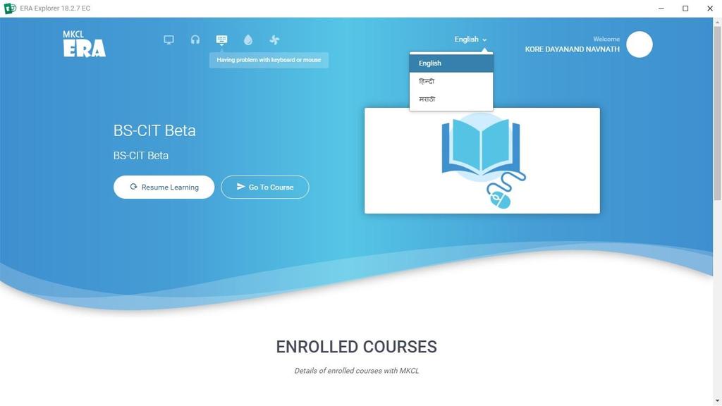 Go To Course: After clicking on this, learner will