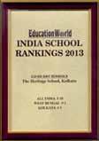 Congratulations!!! The Heritage School is ranked 10 th among top 1200 Co-Ed Day schools in India by Education World Magazine.