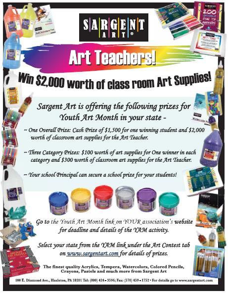 Sargent Art Contest This year, Sargent Art offered Georgia Art Teachers the opportunity to win art supplies for their classrooms and students.