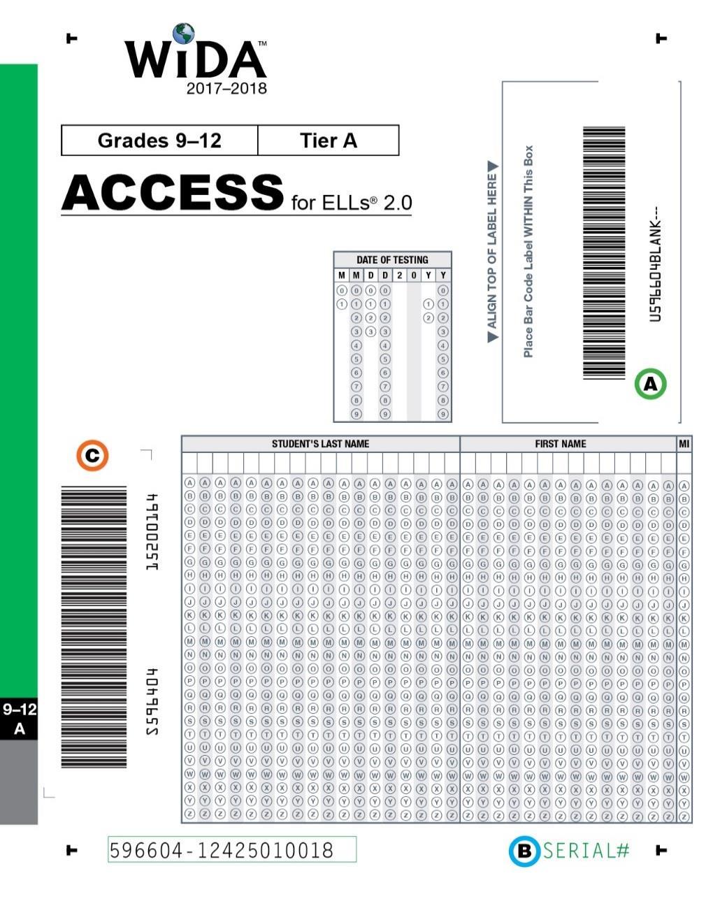 Label Placement ONLY PLACE LABEL HERE Figure 4: Sample Front Cover: Label Placement Please follow these steps: If using a Pre-ID Label, apply label to box marked and begin testing.