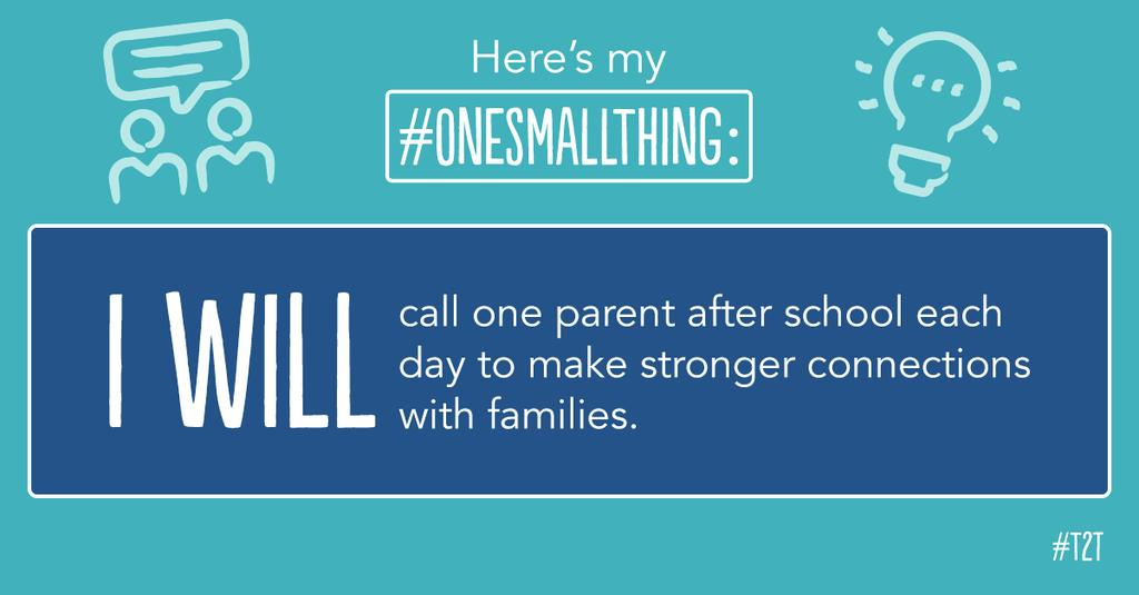 5 steps for joining the #OneSmallThing Movement (cont d) 4.