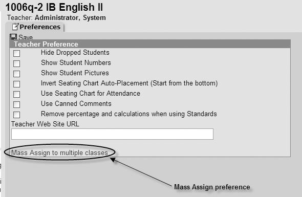 Instruction: Attendance, Roster, Seating Chart Establishing Teacher Preferences The first step in defining a system of standards-based grading is to define the system of marks that are used to report