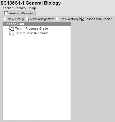 Lesson Instruction: Planner Lesson (Traditional) Planner Overview The Lesson Planner provides instructors a tool to set calculation preferences for the Campus Grade Book and create groups to organize
