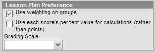 3% (70/120). If Use each score s percent value is checked, the same student for the same scores will be 75% ((50%+100%)/2).