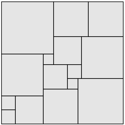 Problem 4 - Crossing the Square Each shape contained within the largest square is also a square.